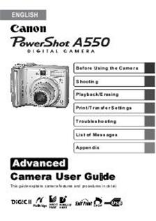 Canon Powershot A550 online Digital Camera